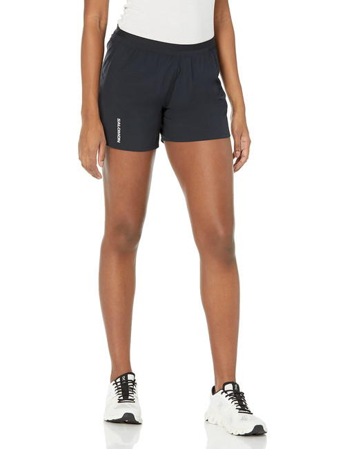 Salomon Women's Cross 5'' Short, Deep Black, XL