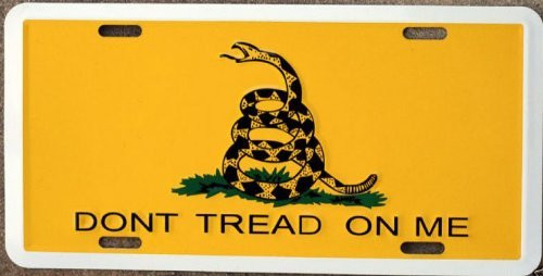 Gadsden Tea Party License Plate Dont Tread on Me