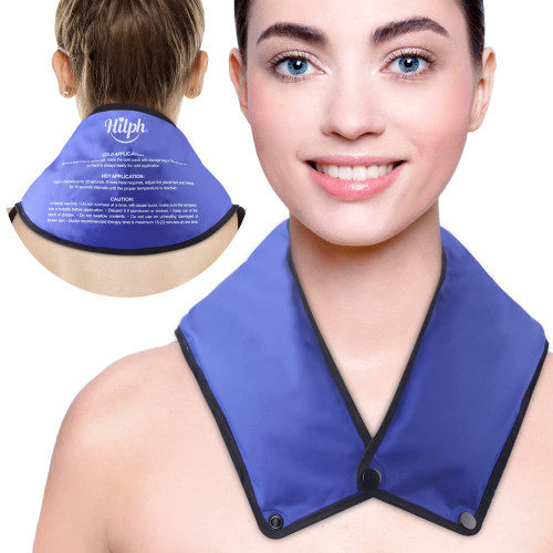 Hilph Neck Ice Pack Wrap Reusable Gel Cold Pack for Neck and Shoulder Pain Relief, Cold Compress Cervical Ice Pack for Neck Injuries, Swelling, Bruises, Sprains, Cervical Surgery Recovery