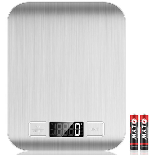 Mik-Nana Food Scale Silver, 11lb Digital Kitchen Scales Weight Ounces and Grams for Weight Loss Cooking Baking, 0.1oz/1g Precision Mik-Nana Food Scale Silver, 11lb Digital Kitchen Scales Weight Ounces and Grams for Weight Loss Cooking Baking, 0.1oz/1g Precision
