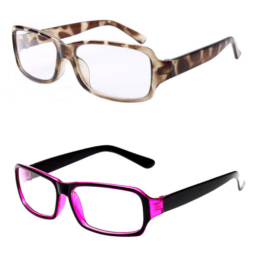 FancyG Vintage Inspired Classic Retro Style Rectangle Shape Glasses Frame Clear Lens Eyewear 2 Pieces Color Set23