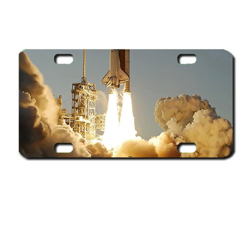 Space Shuttle Atlantis Launch NASA Mini License Plate motorcycles, ATVs, bicycles and kiddie cars. Great Gift Idea