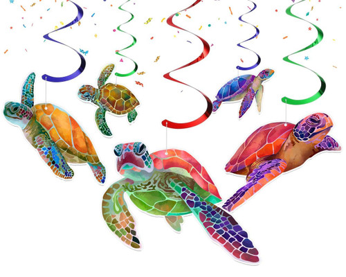 Turtles Swirls for Kids | Turtle Swirls | Under The Sea Hanging Streamers Swirl for Baby Shower | Ocean Theme Birthday Party Supplies Turtles Swirls for Kids | Turtle Swirls | Under The Sea Hanging Streamers Swirl for Baby Shower | Ocean Theme Birthday Party Supplies
