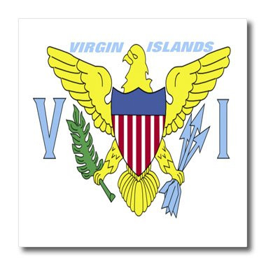 3dRose State Flag of Virgin Islands - Iron on Heat Transfer, 6 by 6-Inch, for White Material (ht_45085_2)
