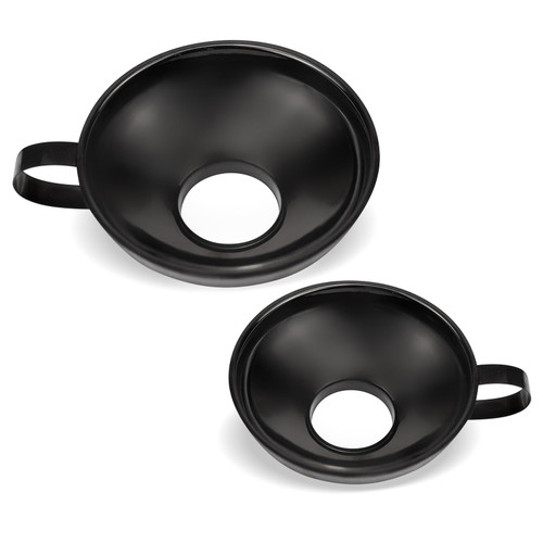 Antuoo Canning Funnel, Funnels for Filling Bottles 2 Pack Large Wide Mouth Funnel for Mason Jars, Stainless Steel Funnel for Kitchen Use with Handle, Small and Large (Black) Antuoo Canning Funnel, Funnels for Filling Bottles 2 Pack Large Wide Mouth Funnel for Mason Jars, Stainless Steel Funnel for Kitchen Use with Handle, Small and Large (Black)