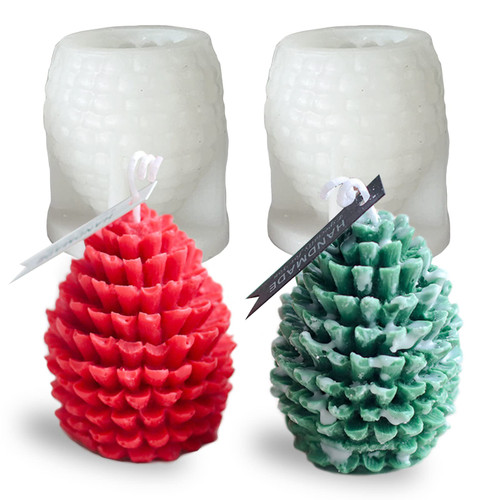 2Pcs 3D Pine Cone Candle Molds Silicone Resin Candle Mold Christmas Pinecone Candle Soap Beeswax Fondant Chocolate Mould for Epoxy Resin Concrete DIY Gift Ornament Mold Autumn Table Home Decor 2Pcs 3D Pine Cone Candle Molds Silicone Resin Candle Mold Christmas Pinecone Candle Soap Beeswax Fondant Chocolate Mould for Epoxy Resin Concrete DIY Gift Ornament Mold Autumn Table Home Decor