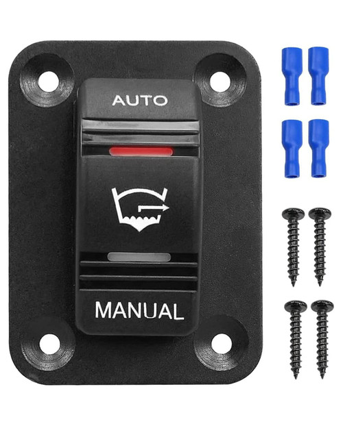 Bilge Pump Rocker Switch with LED Light 20A 12V/24V 4Pin SPDT, 3 Way Waterproof Auto/Off/Manual Bilge Pump Switch for Car Boats Yacht Trucks Vehicles