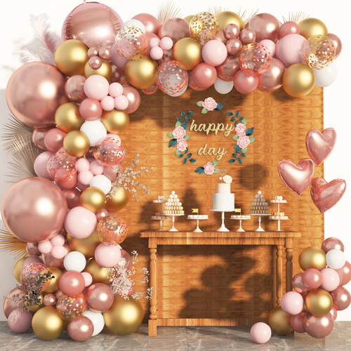 Amandir Rose Gold Balloons Garland Arch Kit, 150pcs Rose Gold Pink White Gold Confetti Latex Balloons for Bridal Wedding Birthday Girl Baby Shower Graduation Anniversary Bachelorette Party Decoration Amandir Rose Gold Balloons Garland Arch Kit, 150pcs Rose Gold Pink White Gold Confetti Latex Balloons for Bridal Wedding Birthday Girl Baby Shower Graduation Anniversary Bachelorette Party Decoration