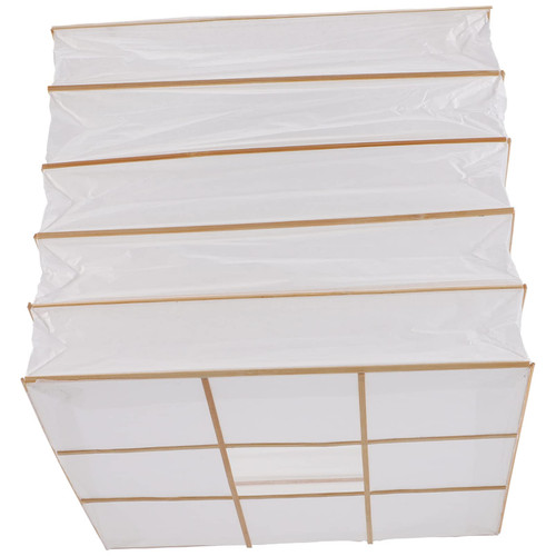 Milisten White Origami Paper Lamp Shade Sqaure Paper Lantern Art Chandelier Pendant Lampshade Foldable Lantern Decorative Lampshade