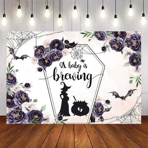 Avezano Halloween Baby Shower Backdrop Magic Witch Baby is Brewing Halloween Party Decorations Watercolor Floral Coffin Vampire Bat Halloween Baby Shower Banner Supplies(7x5ft) Avezano Halloween Baby Shower Backdrop Magic Witch Baby is Brewing Halloween Party Decorations Watercolor Floral Coffin Vampire Bat Halloween Baby Shower Banner Supplies(7x5ft)