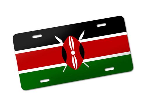 WSQ Kenya Flag License Plate Cover Auto Car Tag Aluminum Metal Front Plate Cover Frame for Car HS121LP