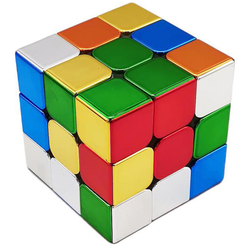 AMGRBCUBO Metallic 3x3 Magnetic Speed Cube Shengshou Mirror Reflective Magic Cube Stickerless