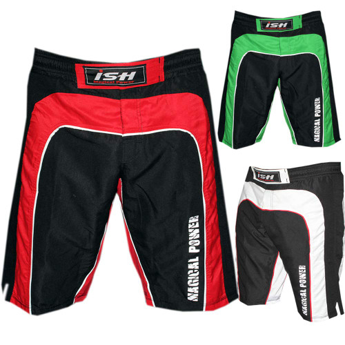 MMA Kick Boxing Fight Short UFC Grappling Muay Thai Martial Arts Cage fighting wear fit (X-Large 38-40", Black/Red)