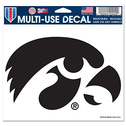 WinCraft NCAA University of Iowa 20232041 Multi-Use Colored Decal, 5" x 6"