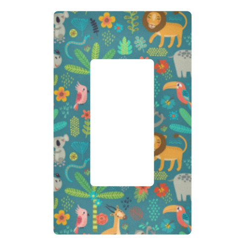 Decorative Light Switch Wall Plate - Jungle Animals Outlets Switch Plate Cover, Electrical Outlet Covers for Bedroom kitchen Home Decor Decorative Light Switch Wall Plate - Jungle Animals Outlets Switch Plate Cover, Electrical Outlet Covers for Bedroom kitchen Home Decor