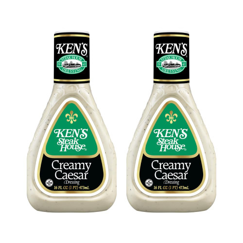 Ken's Steakhouse, Creamy Caesar Dressing, 16 Fl. Oz., (2 Bottles)