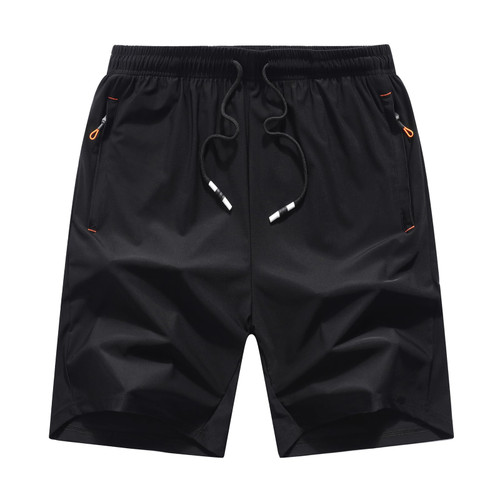 HONCAN Mens Quick Dry Athletic Hiking Shorts Lightweight Running Workout Gym Active Shorts with Zipper Pockets(Menshorts7095-Black-S)