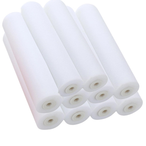 Foam Paint Roller,Foam Mini Roller Cover Refills,Sponge Paint Rollers, Mini Rollers,6" Hi-Density Rounded Foam Mini Roller Covers for Painting Walls, Cabinets, Cupboards, Doors