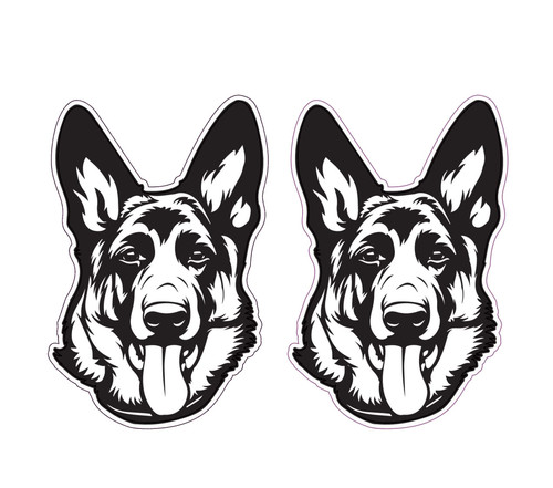 WickedGoodz German Shepherd Decal - Set of Two Dog Breed Bumper Sticker - Shepherd Dog Owner Sticker WickedGoodz German Shepherd Decal - Set of Two Dog Breed Bumper Sticker - Shepherd Dog Owner Sticker