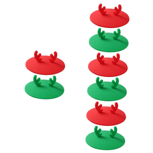 BESTOYARD 8 pcs Cups Seasoning Jars Lids Christmas Mug Antlers Bottle Pots Sealing Theme Reindeer Antler Hot Household Tea Silicone Cover Jar Glass Mugs Lid Covers Anti- for Protective Cup BESTOYARD 8 pcs Cups Seasoning Jars Lids Christmas Mug Antlers Bottle Pots Sealing Theme Reindeer Antler Hot Household Tea Silicone Cover Jar Glass Mugs Lid Covers Anti- for Protective Cup