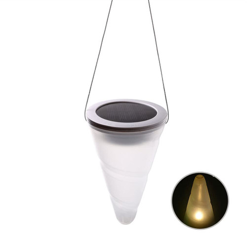 OSALADI Decorative Lanterns LED Solar Lights Outdoor Lantern LED Solar Lanterns Outdoor Solar Lanterns Cone Hanging Solar Lights Solar Lamp Emergency Light Chandelier Decorate