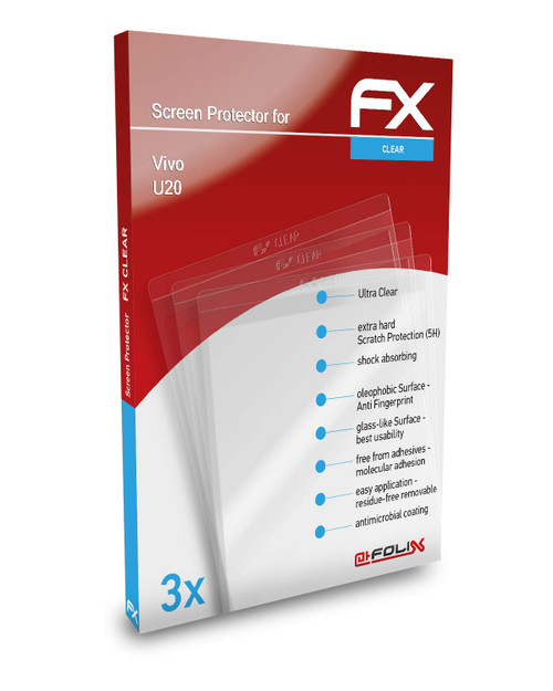 atFoliX Screen Protection Film Compatible with Vivo U20 Screen Protector, Ultra-Clear FX Protective Film (3X) atFoliX Screen Protection Film Compatible with Vivo U20 Screen Protector, Ultra-Clear FX Protective Film (3X)
