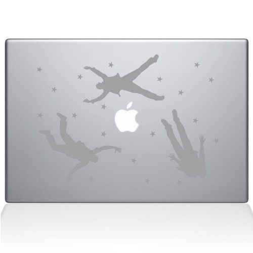 The Decal Guru Falling Men MacBook Decal Vinyl Sticker - 13" MacBook Air - Silver (1060-MAC-13A-S)