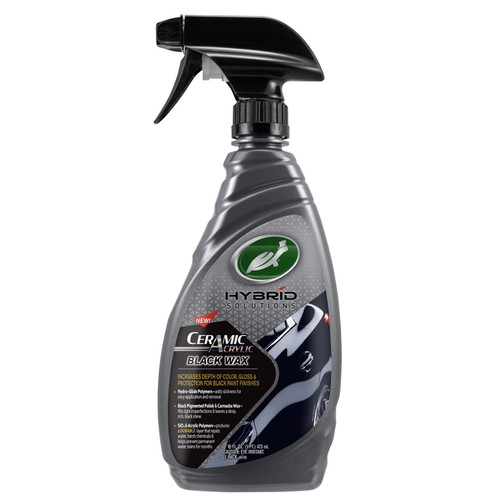 Turtle Wax 53447 Hybrid Solutions Ceramic Acrylic Black Spray Wax Formulated for Black Car Paint, Fills Scratches and Swirl Marks, Provides Water Repellency, Lasting Protection and Shine, 16 oz