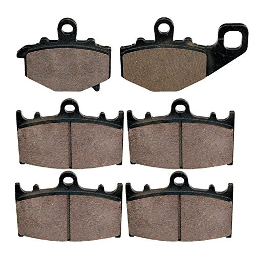 Caltric Front Rear Brake Pads Compatible with Kawasaki Zx600 Zx-600 Ninja Zx6 Zx-6 1995-2002 Front Rear