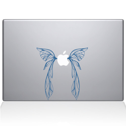 The Decal Guru Fairy Wings MacBook Decal Vinyl Sticker - 12" MacBook - Light Blue (1059-MAC-12M-LB)