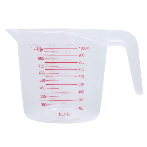 iiniim Clear Plastic Kitchen Measuring Cup, 250ml/500ml/1000ml Clear 1000ml