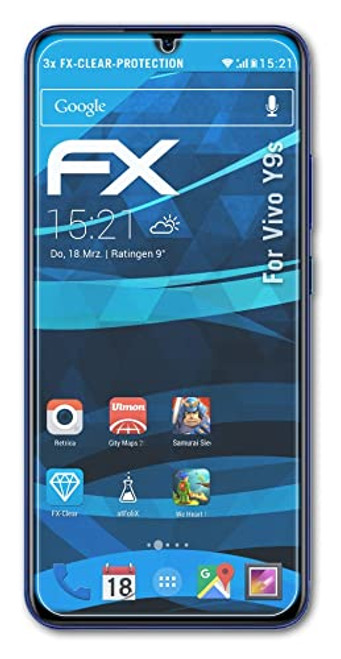 atFoliX Screen Protection Film Compatible with Vivo Y9s Screen Protector, Ultra-Clear FX Protective Film (3X)
