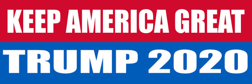 Keep America Great President Donald Trump 2020 Election Patriotic Bumper Sticker Auto Decal Conservative Republican