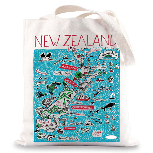 BWWKTOP New Zealand Tote Bag New Zealand Souvenirs Gifts New Zealand Shoulder Bag New Zealand Travel Gift (NewZealand)