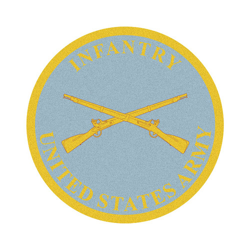 Milk Mug Designs US Army Division - Infantry Plaque 3 inch Reflective Full Color Vinyl Decal