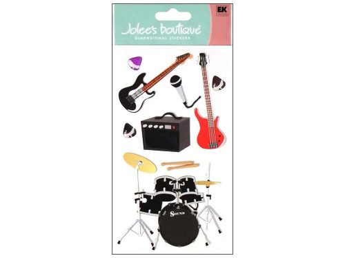 EK Success Jolee's Boutique Le Grande Themed Ornate Stickers-Rock & Roll