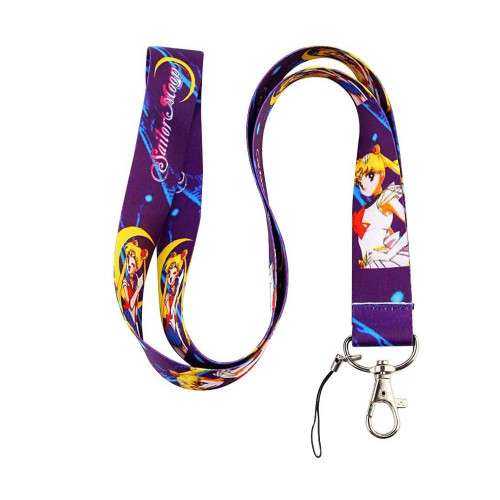 Rosella Anime Blond Girl Lanyard Beautiful Themed Lanyard - Hook & Phone String - Moon Keychains or ID Badge Holder Sailor