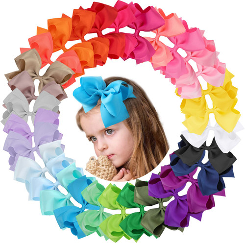 30Pcs 6 Inch Hair Bows for Girls, Oaoleer Grosgrain Ribbon Bows Alligator Clips Double-deck Big Hairbows Hair Barrettes Hair Accessories for Toddlers Girls Kids Children 30Pcs 6 Inch Hair Bows for Girls, Oaoleer Grosgrain Ribbon Bows Alligator Clips Double-deck Big Hairbows Hair Barrettes Hair Accessories for Toddlers Girls Kids Children