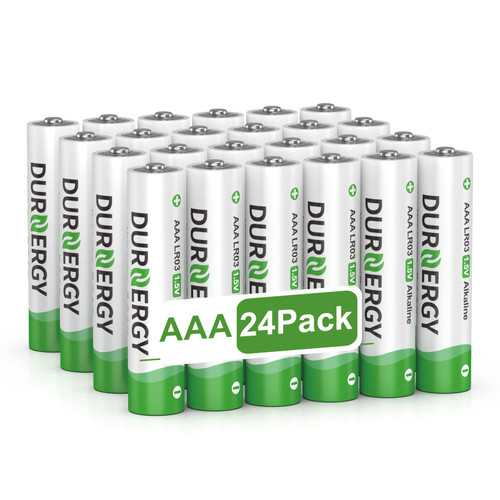 DURNERGY AAA Batteries 24 Pack, Triple AAA Batteries 1200mAh Long-Lasting Power for Remote Control, Piles AAA, LR03 Alkaline AAA Battery 10-Year Shelf Life DURNERGY AAA Batteries 24 Pack, Triple AAA Batteries 1200mAh Long-Lasting Power for Remote Control, Piles AAA, LR03 Alkaline AAA Battery 10-Year Shelf Life