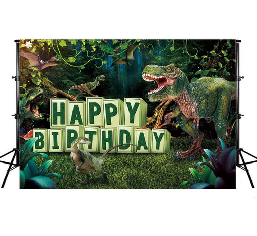 7X5ft Jungle Safari Backdrops for Photography, Wild Roar Dinosaur Background for Boys Girls Children Birthday Party Decoration