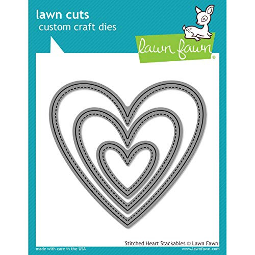Lawn Fawn Die Cuts - Stitched Heart Stackables