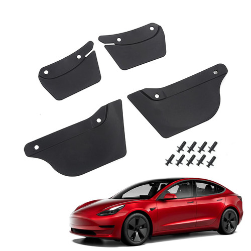YHCDSEA Mud Flaps Splash Guards for Tesla Model 3 2023 2022 2021 2020 Front/Rear Splash Mudguard NO Need to Drill Holes (Model 3)