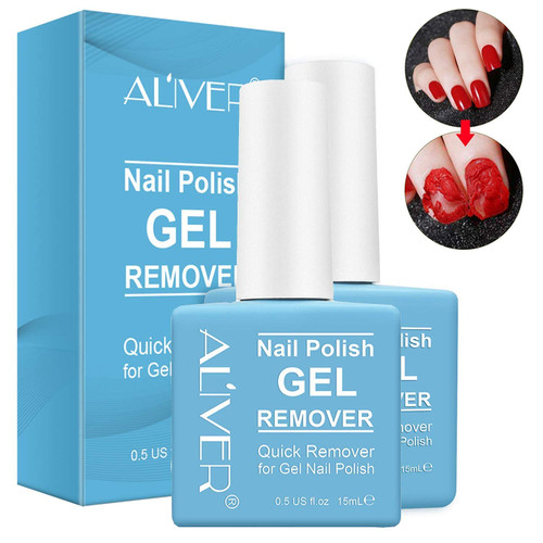 Gel Nail Polish Remover,Professional Remove Gel Nail Polish,No Need For Foil,Quick & Easy Polish Remover In 2-3 Minutes,No Need Soaking Or Wrapping,-15ml (2Pack) Blue
