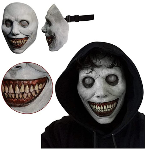 Halloween Mask Creepy Smiling Demons Halloween Costume Party Cosplay Props Scary Evil Mask Halloween Decorations