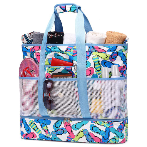 Large Beach Tote Bag Women Waterproof Sandproof Zipper Beach Tote Bag for Pool Gym Grocery Travel with Zipper Beach Cooler Wet Pocket Large Beach Tote Bag Women Waterproof Sandproof Zipper Beach Tote Bag for Pool Gym Grocery Travel with Zipper Beach Cooler Wet Pocket