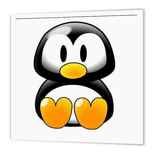 3dRose ht_37451_1 Adorable Baby Penguin-Iron on Heat Transfer Paper for White Material, 8 by 8-Inch