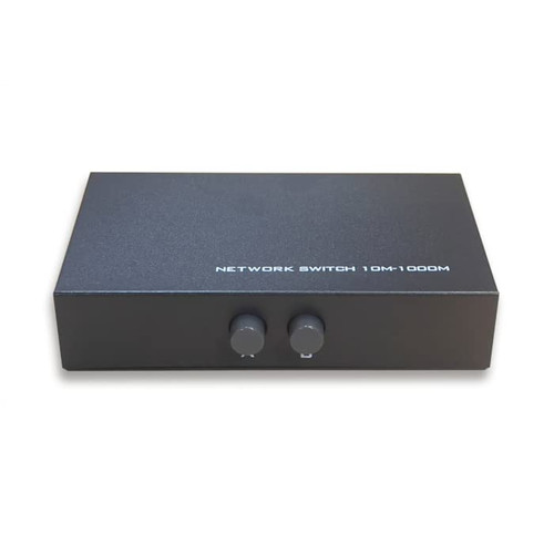 Kentek RJ45 2 Way Manual Data Switch Box Push Button Style Network I/O AB Female Port Phone Internet CAT5 CAT6 Devices