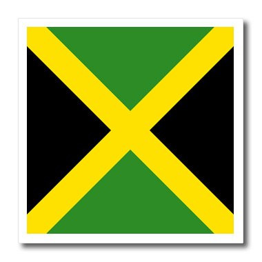 3dRose LLC Jamaican Flag 6 by 6-Inch Iron on Heat Transfer for White Material