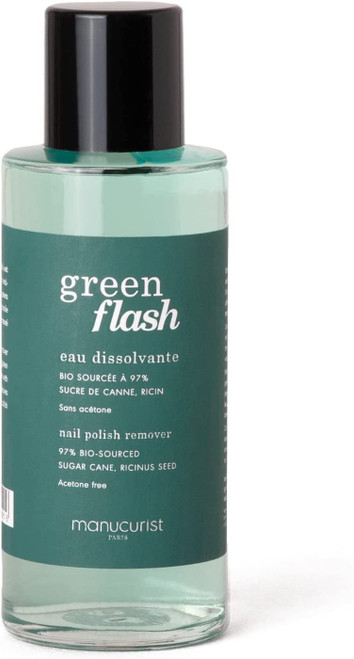 Manucurist Green Flash Nail Polish Remover - Gel and Regular Nail Polish Remover - Effective Bio-Sourced Acetone-Free Gel Nail Polish Remover - 3.38 fl oz