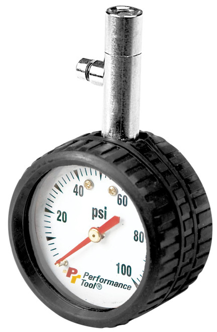 Performance Tool W9106 2-Inch Round Dial Tire Press Gauge